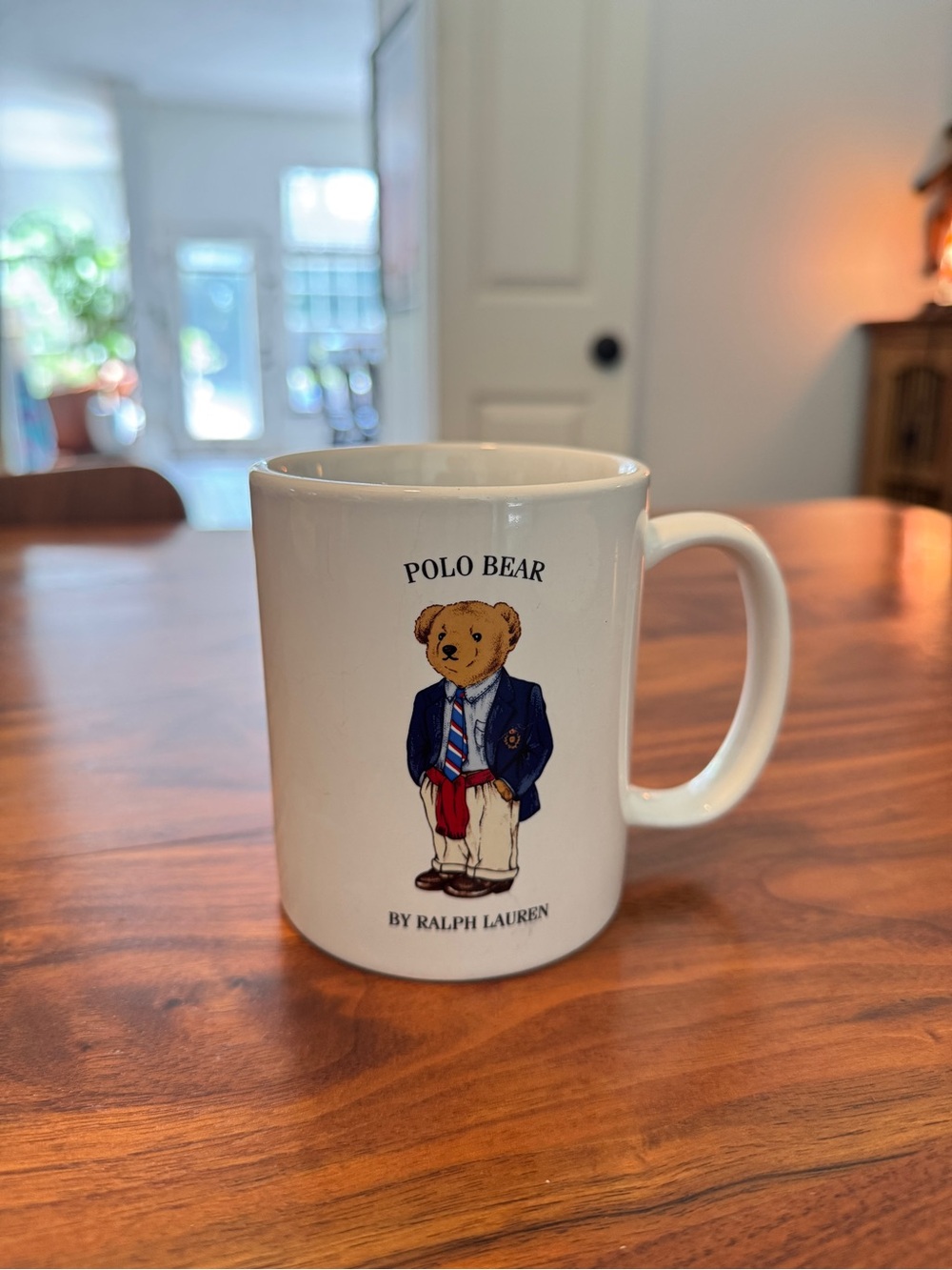 Vintage 1997 Polo Ralph Lauren Blazer Bear Ceramic 12oz Coffee Mug